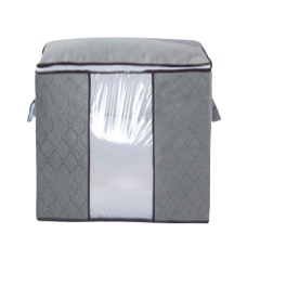 [Dreamsite] Nonwoven Blanket Fabric Organizer, Color: Gray, 60X42X36cm, Foldable, Multi-Use Storage